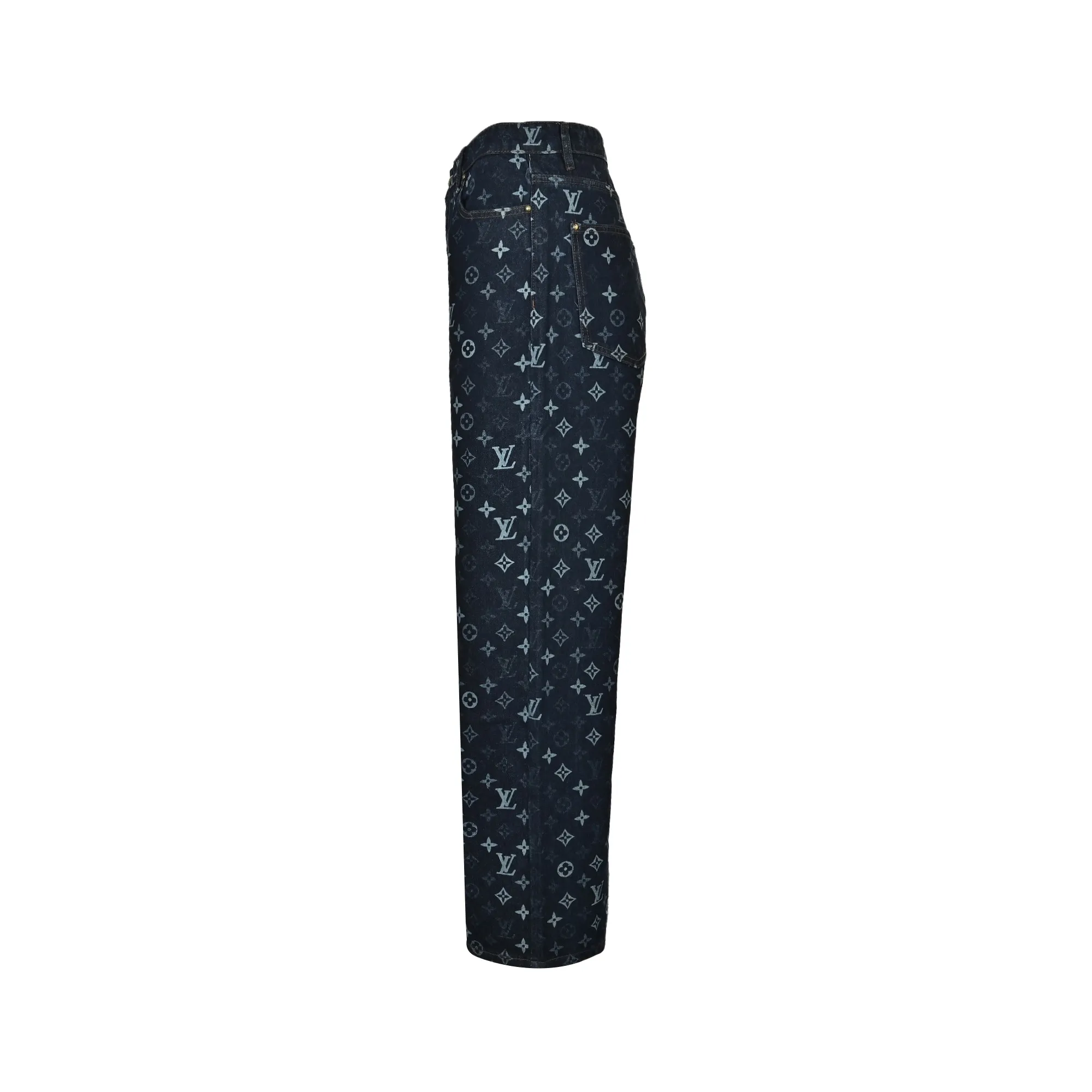 Louis Vuitton/Louis Vuitton Monogram old flower all over printed jacquard jeans